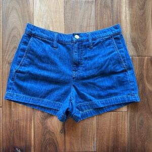 J. Crew Dark Blue High-Rise Denim Shorts